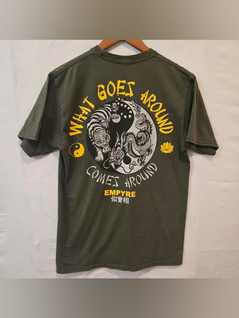 Empyre Goes Around Comes Army Green T-Shirt Size Medium